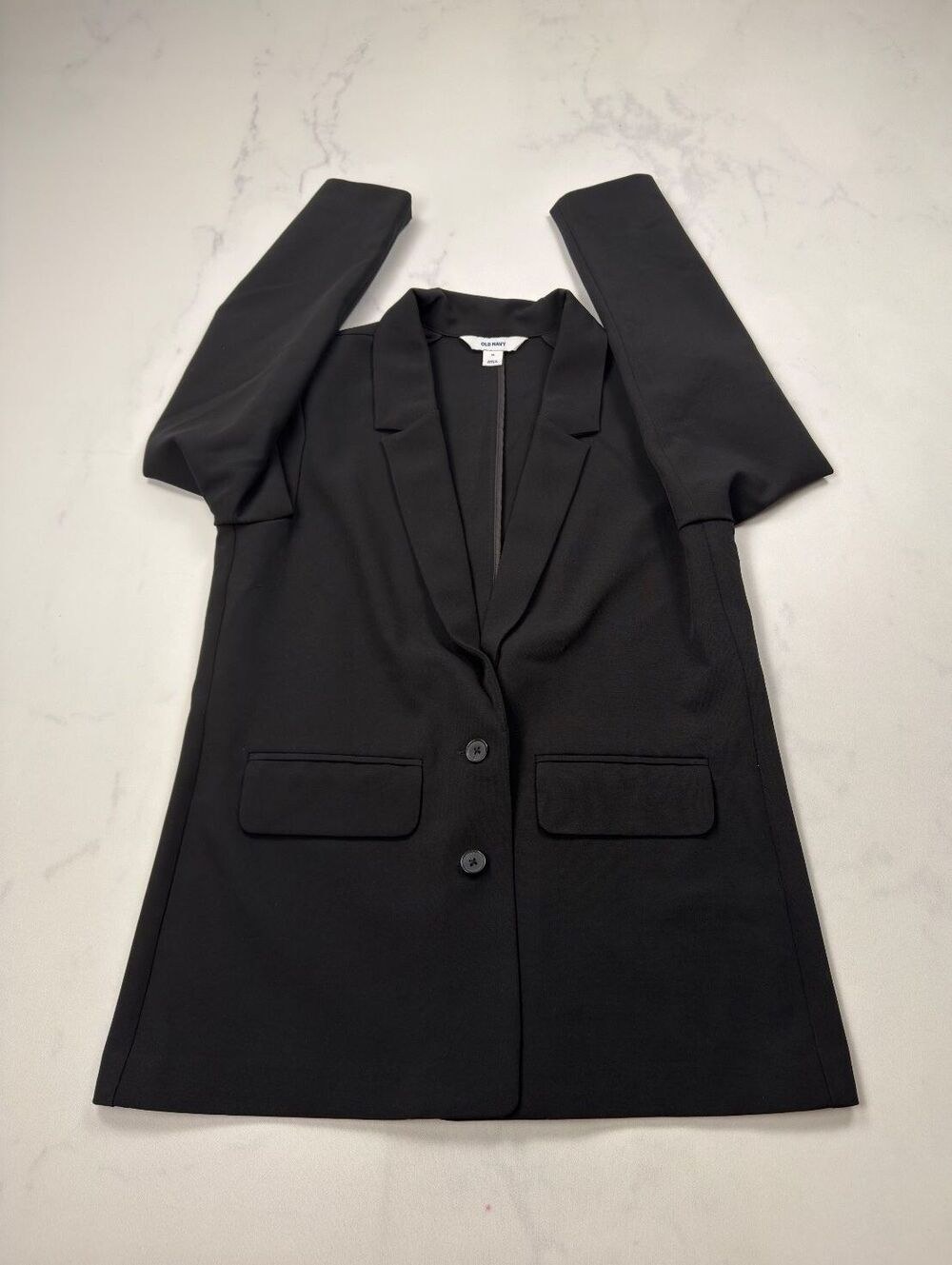 Old Navy Blazer Black Modern Minimalist - Womens M